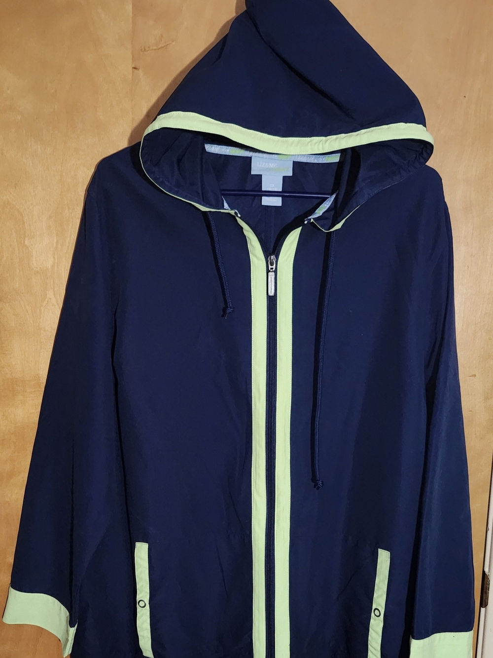 Liz & Me Navy Jacket with Lime Accent